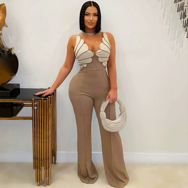 V Neck Sleeveless Casual Jumpsuit CYA 901595