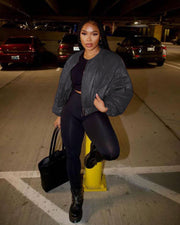 Solid Color Long Sleeve Slim Down Jackets MEM 88513