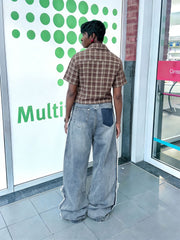 Plus Size Raw Edge Multi