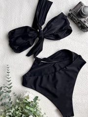 Solid Knotted Bikini One