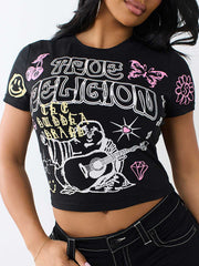 VIP1 Print Short Sleeve T Shirt GYZY 9032