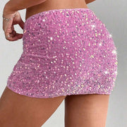 Sexy Sequin Velvet Mini Skirts GNZD 51606DBD
