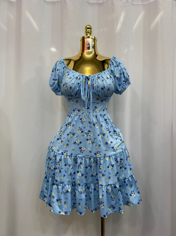 Off Shoulder Backless Ruffles MinI Dress GADE 2939