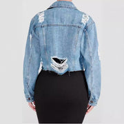 Long Sleeve Denim Short Jackets GKNF TSC 1052