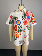 Print Short Sleeve Shirt GCNE 75559