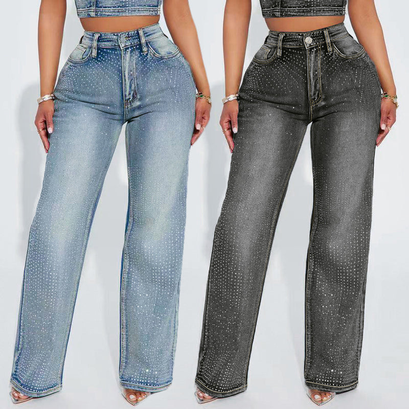 Hot Drill Straight Jeans SH 391414