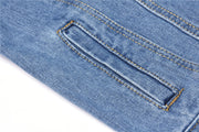 Plus Size Fashion Long Sleeve Denim Coat GKNF TS CH216