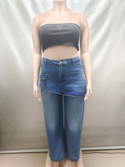 Fashion Washed Straight Jeans GAKF 60401