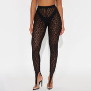 See Through Lace Tight Pants GDSF D26PT105