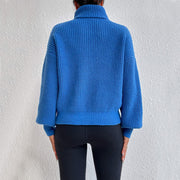Solid Color Knits High Collar Sweater GDAM 1020
