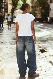 Plus Size Casual Washed Loose Jeans GYLN 0919