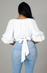 Solid Color Flare Sleeve Loose Shirt XHXF 929
