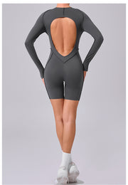 Long Sleeve Patchwork Sport Romper GQSA 24102