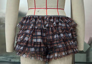Pre Order About 7 work days shipping Mesh Ruffles Sexy Shorts YUEM Y220200
