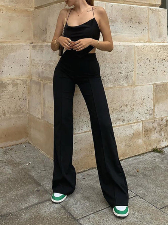 Casual Loose Solid Wide Leg Pants GHYX 027
