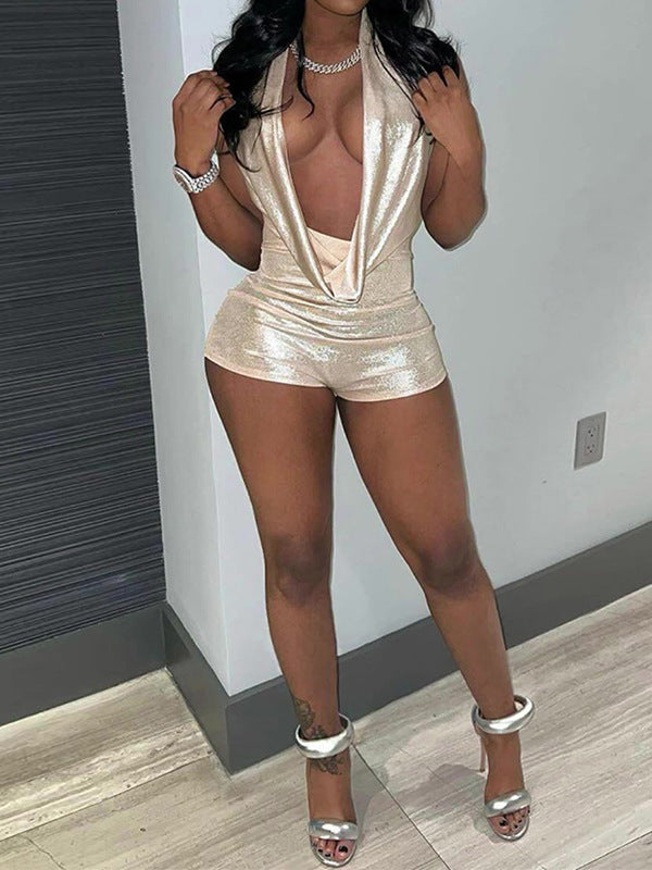 V Neck Backless Sexy Romper AIL AL271