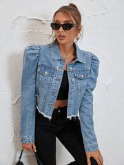 Long Sleeve Lapel Denim Short Coats GYXN 30321