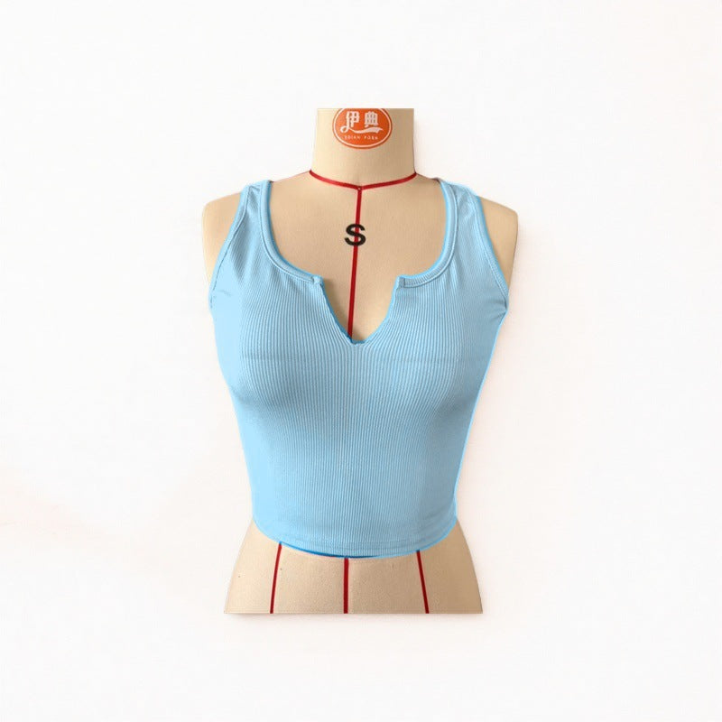 Sleeveless Solid Color Tank Tops GYZY 9010