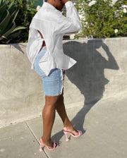 Sexy Backless Long Sleeve Shirt Top LDS 3302
