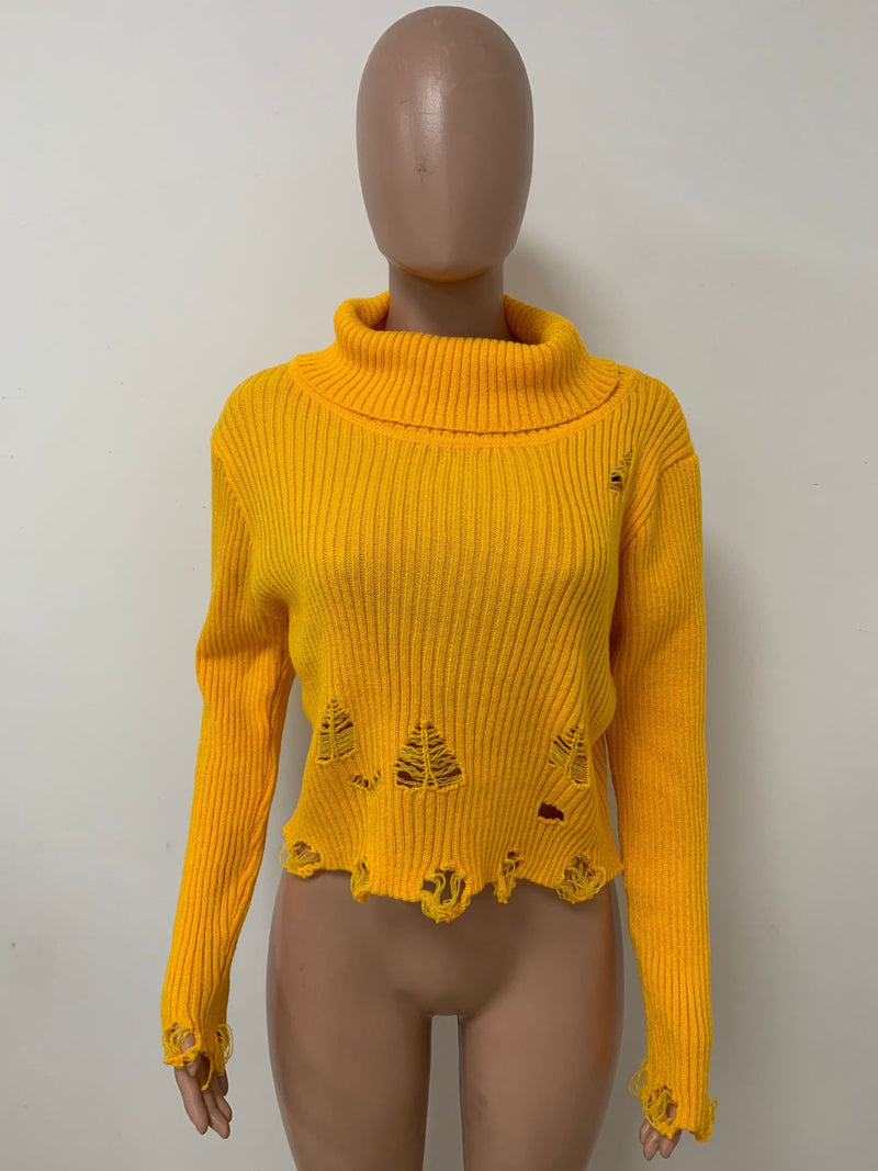 Fashion Ripped Hole Pullover Sweater LSD 83173
