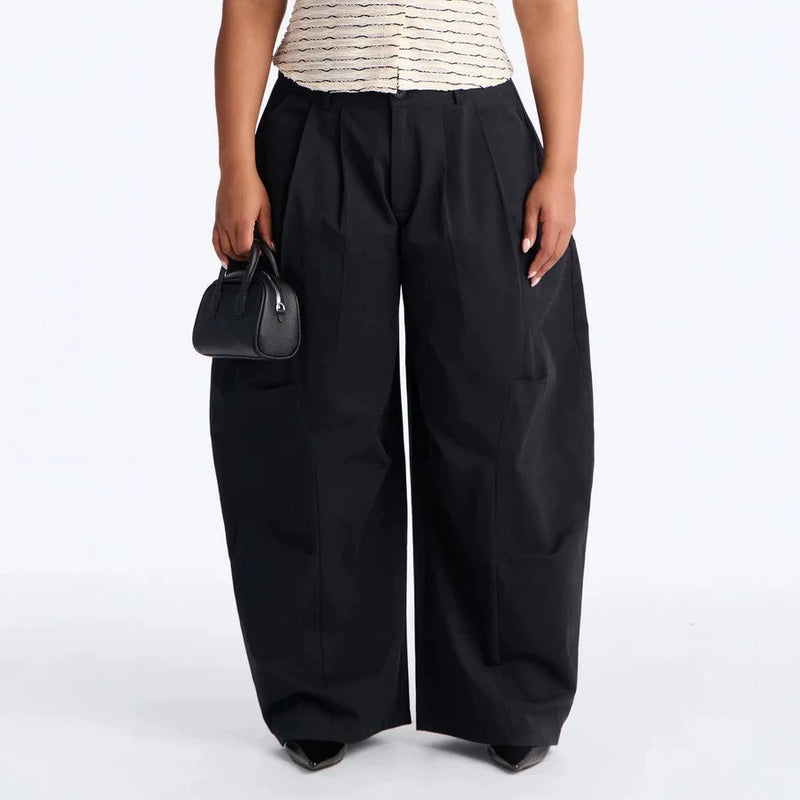 Solid Color Wide Leg Pants SH 391660