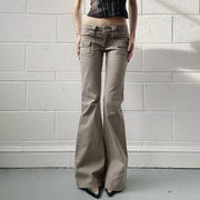 Casual Retro Micro Flare Jeans GMWF 28965