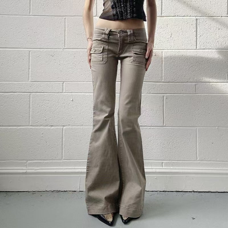 Casual Retro Micro Flare Jeans GMWF 28965