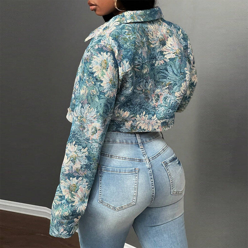Print Long Sleeve Cardigan Jackets GFRT 42286TBG
