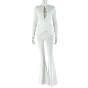 Long Sleeve Hollow Out Jumpsuit GJYO 006299