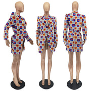 Love Pattern Full Sleeve Long Style Blazer Coat WSM 5274