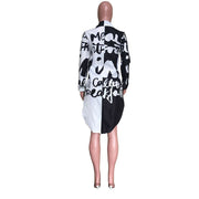 Plus Size Printed Long Sleeve Irregular Shirt ORY 5089 1