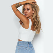 Sexy Solid Color Sleeveless Tank Tops YMYF 0893