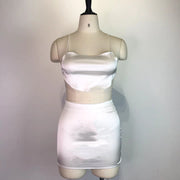 Lace up Backless Top And Skirt Two Piece Set GWDS 210520