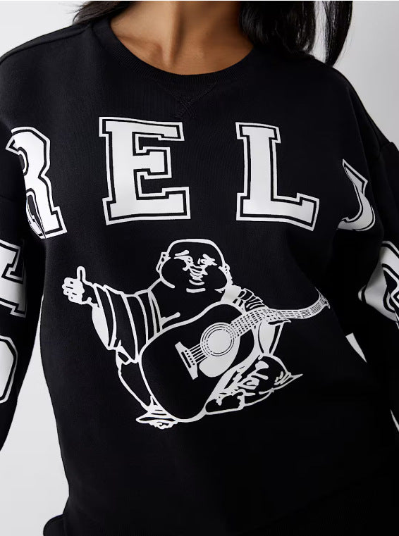 Long Sleeve Letter Print Sweatshirt GFCF 1410