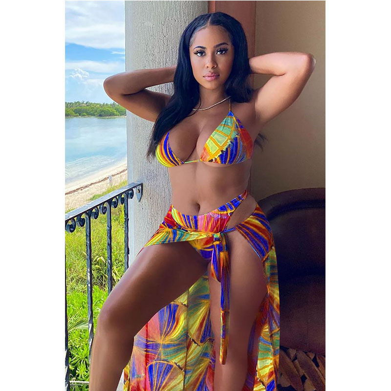 Sexy Printed Bikinis 3 Piece Sets MEM 8350