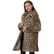 Leopard Print Long Sleeve Loose Plush Jacket NK 8629