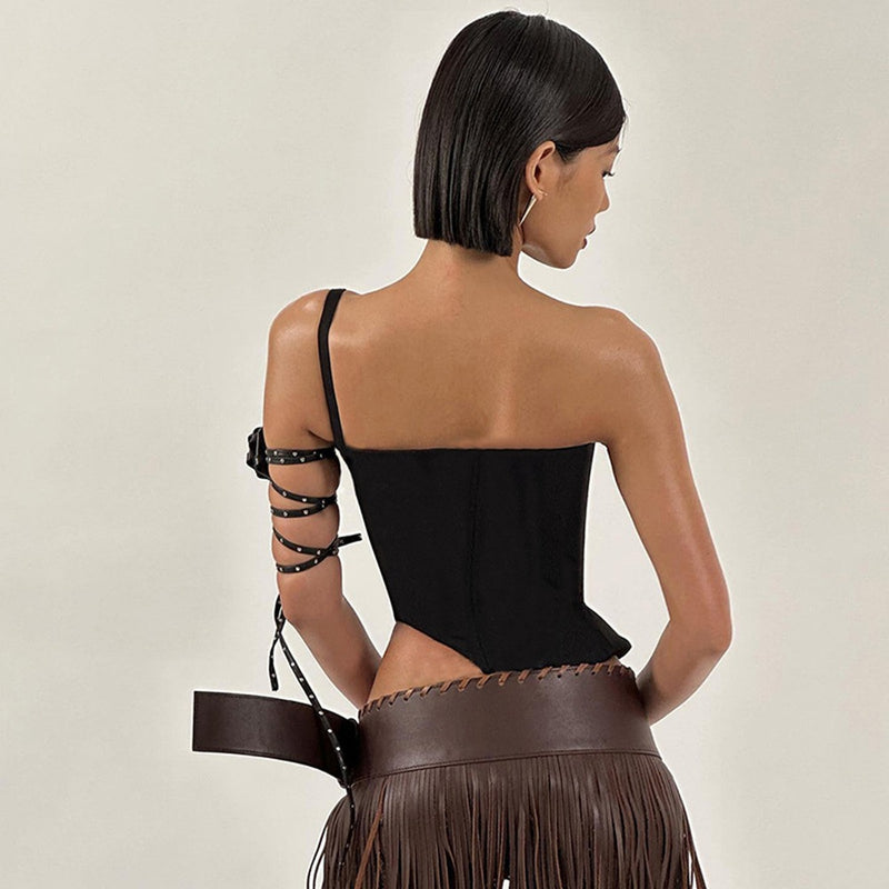 Sleeveless Sling Backless Wrap Chest Tank Top GPBY 8913
