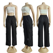 Plus Size Solid Color Pants GYSF 8868
