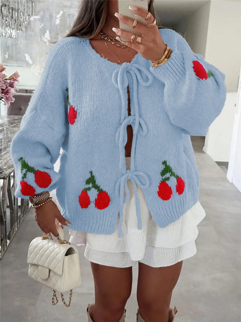 Casual Cardigan Tie Up Sweater Coats GZYF 1151