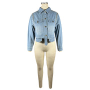Long Sleeve Irregular Denim Jackets TE 4740