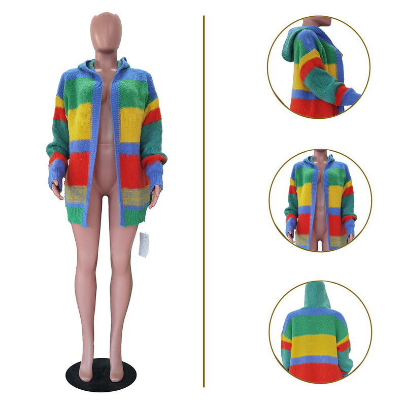 Colorful Knits Loose Coats TR 1351