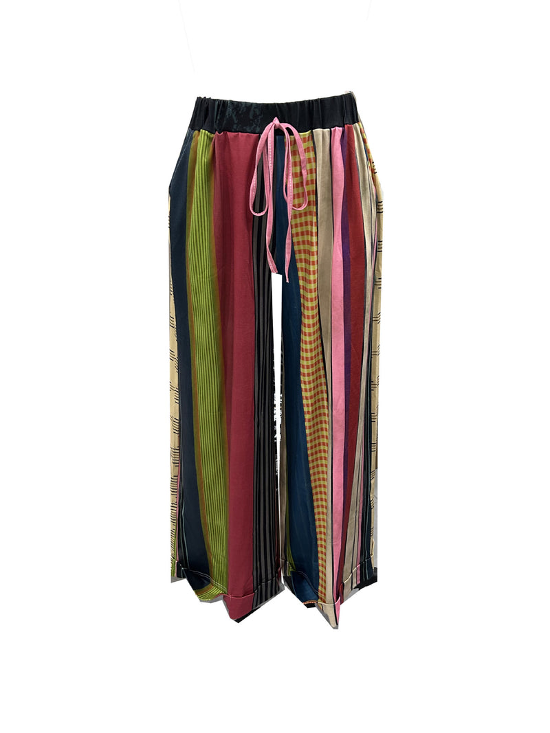 Print Multicolor Loose Wide Leg Pants GSXK SK250301