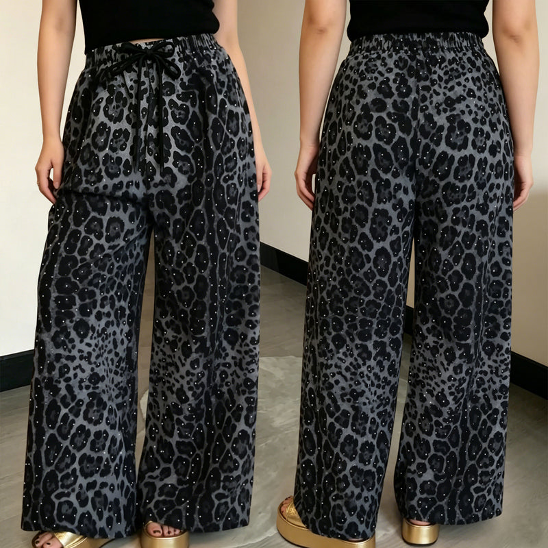 Retro Animal Print Casual Pants BY 7768