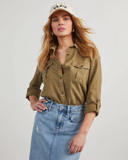 Fashion Long Sleeve Single Breasted Denim Shirt GYAN 16810