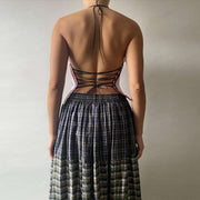 Slim Backless Lace Up Tank Top GYME K24B46321