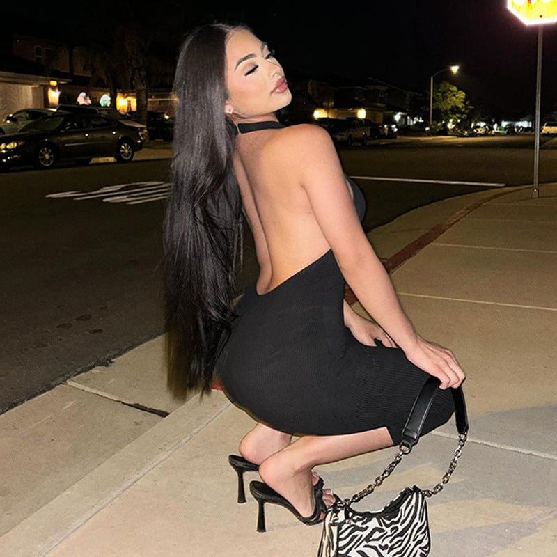 Sexy Backless Sleeveless Solid Seventh Jumpsuit YWXS P5218506X