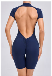 Zipper Short Sleeve Sport Romper GQSA 80150