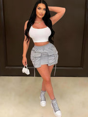 Zipper Solid Color Sexy Mini Skirt LSD 2424
