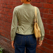 Long Sleeve Ruched Shirt GPKJ MR51402