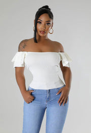 One Shoulder Solid Color T Shirt XHXF 8696